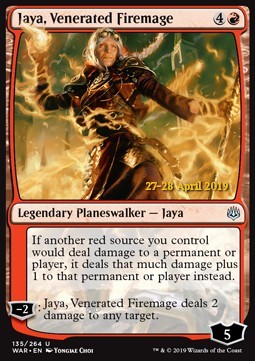 Jaya, Venerated Firemage, War of the Spark Extras Jaya, Venerated Firemage, War of the Spark Extras